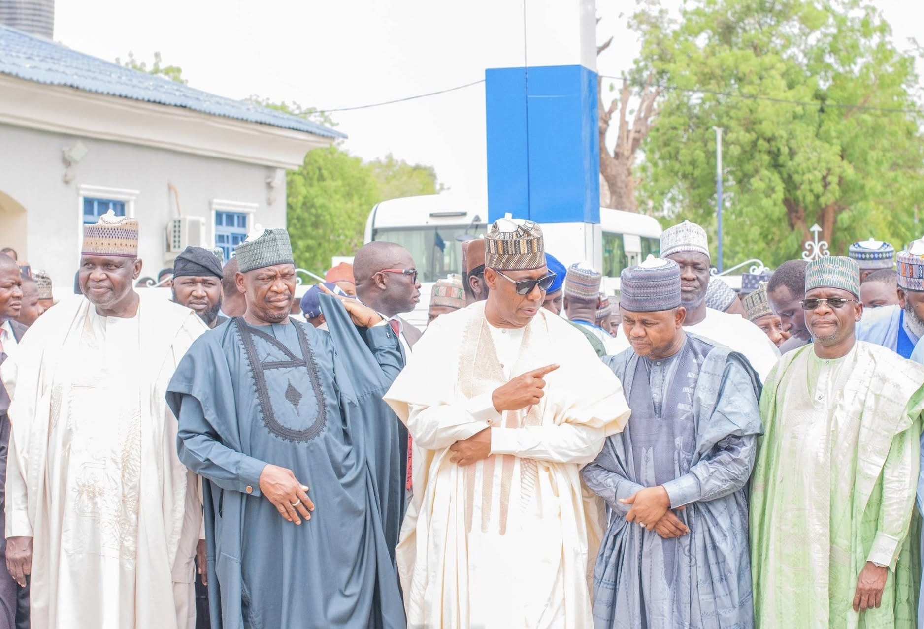 Engr. Gubio with community elders in Maiduguri